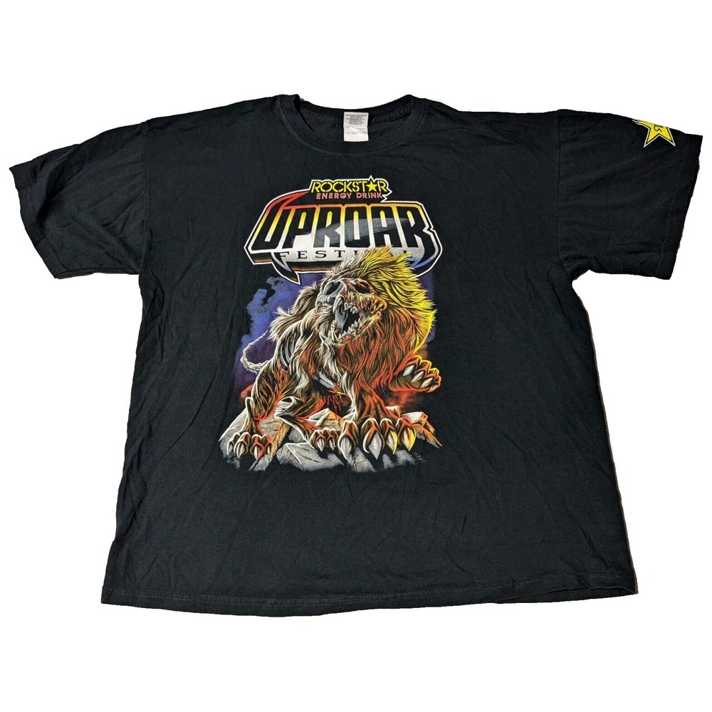 ROCKSTAR ENERGY DRINK UPROAR FESTIVAL 2011 Men XL Black Graphic Print T-Shirt